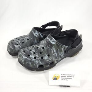 Crocs Mossy Oak Elements Slip On Mule Clog Womens Size 11 Mens 9 Black Rubber